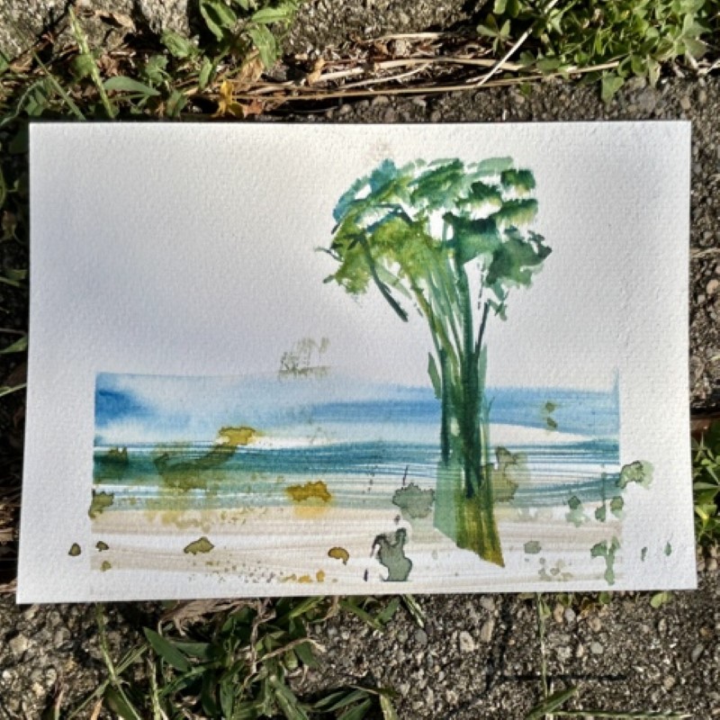 Ghost Pebble Lagoon with Familiar Tree